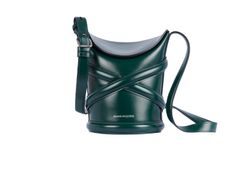 The Curve Small Bucket Bag, Leather, Green, DB/B, 4*